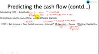 Predicting the Cash Flows