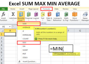 How to Use Excel SUM, MAX, MIN, and AVERAGE Function?