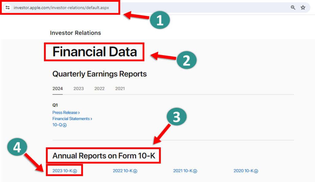 Download 10-K report for financial modeling