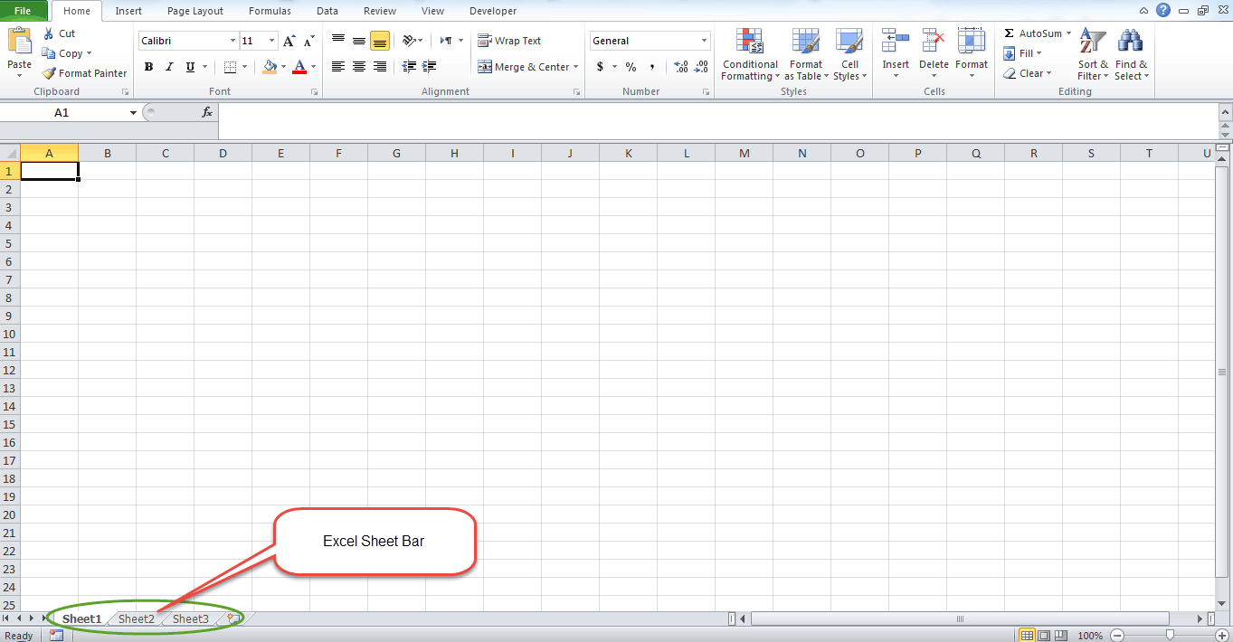 Excel Sheet Bar