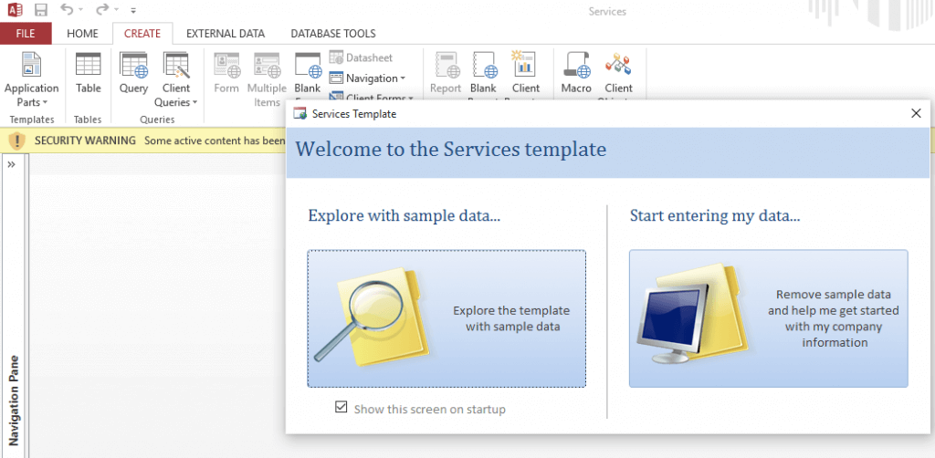 Services template