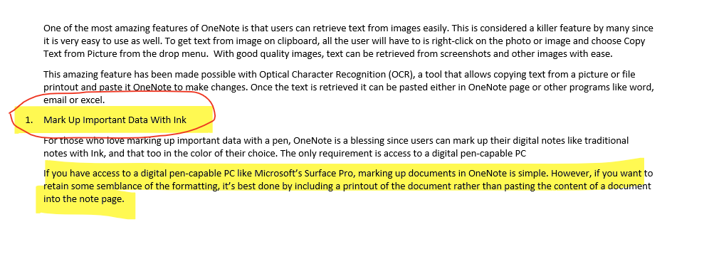 onenote convert handwriting to text on surface pro 4