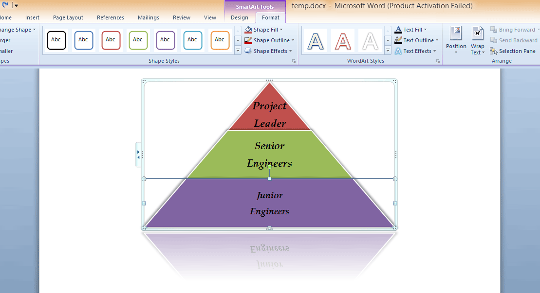 smart art ms word assignment