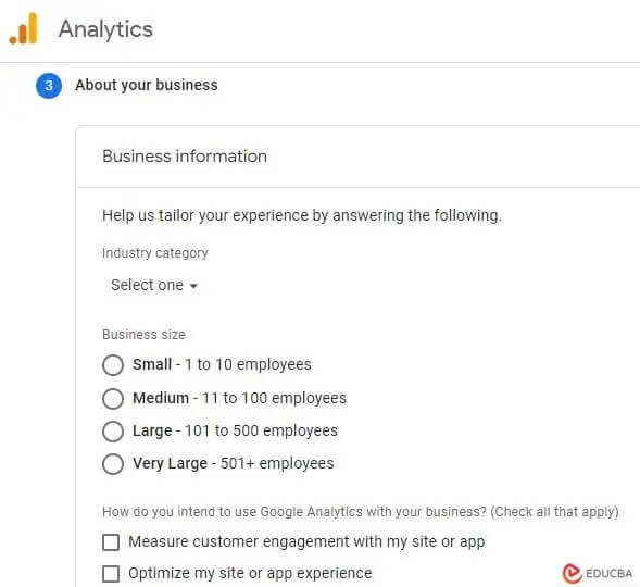 Google Analytics Setup About Your Business 1