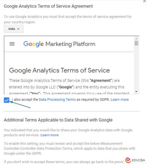 Google Analytics Terms of Service Agreement 1