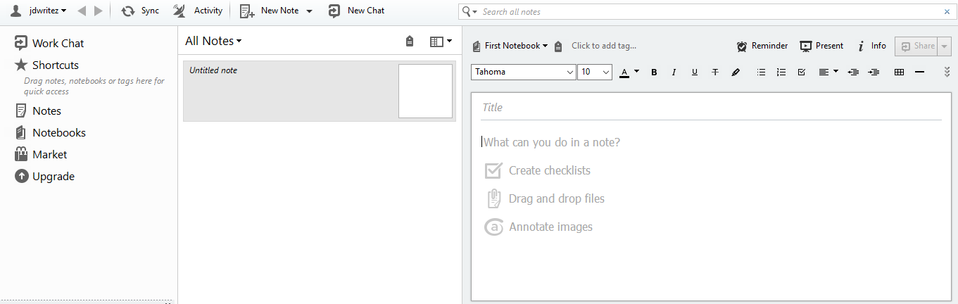 evernote tasks