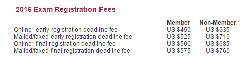 exam fees