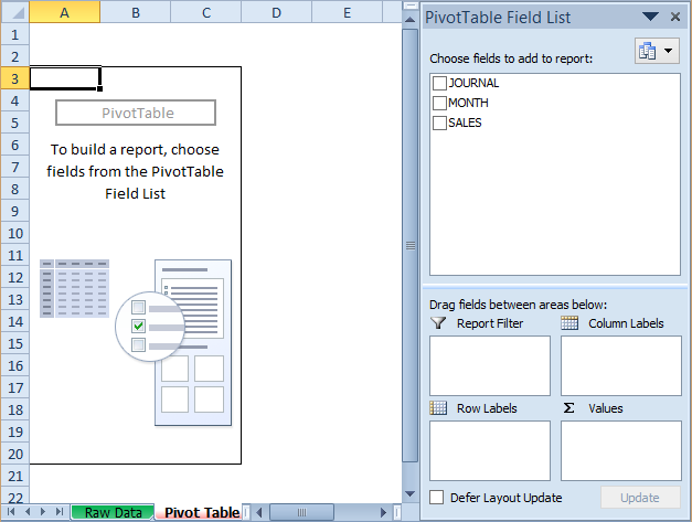 Filter The Current Pivot Chart To Display Only Periodicals