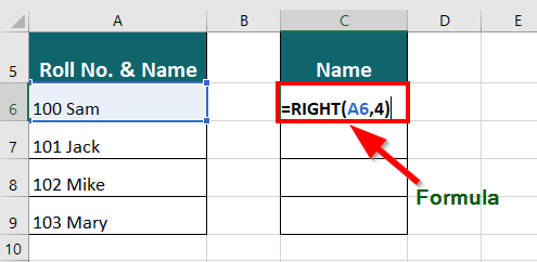 advanced excel formula-RIGHT Function