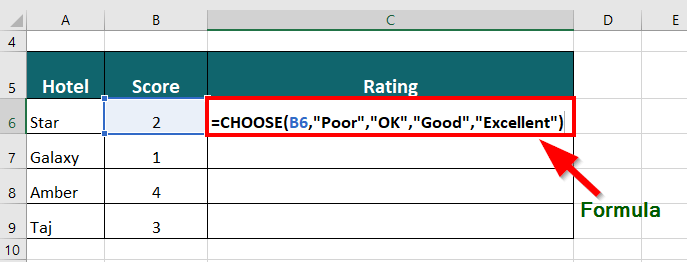 advanced excel formula-Choose() 