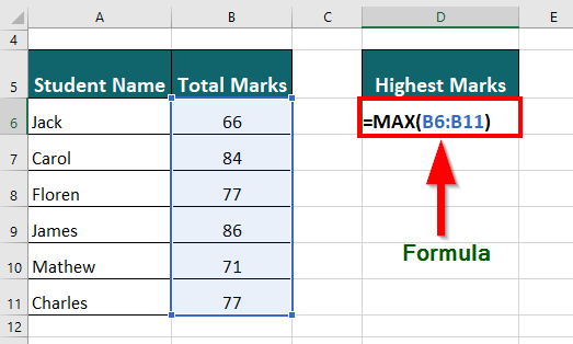 advanced excel formula-MAX Function