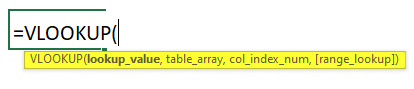 Vlookup Syntax