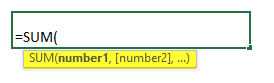 SUM Function Syntax: