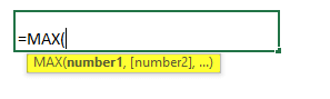 MAX Function Syntax