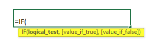 IF Function syntax