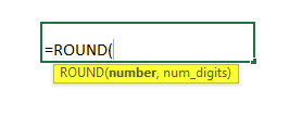 ROUND Function syntax