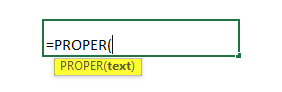 PROPER Function syntax