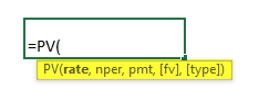 PV function syntax