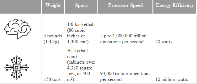 comparison of brain computer