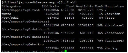 disk space