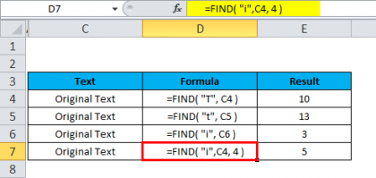 एक्सेल में FIND फ़ंक्शन उदाहरण 1-3 खोज