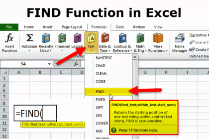 FIND Function in Excel (Formula, Examples) | How to Use FIND Function?