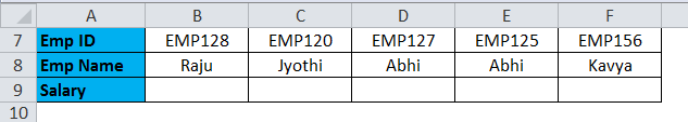 एच लुकअप उदाहरण 1-1