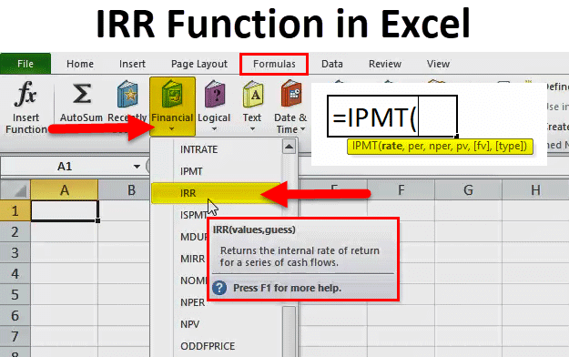 IRR function in excel