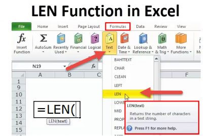 LEN in Excel (Formula, Examples) | How to Use LEN Function in Excel?