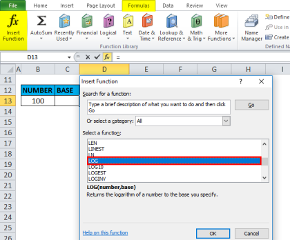 LOG in Excel (Formula, Examples) | How to Use LOG Function?