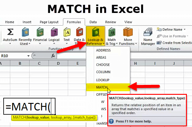 MATCH In Excel Formula Examples How To Use MATCH Function 