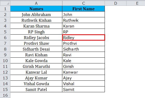 mid in excel Example 2-5