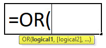 एक्सेल में ओआर फ़ंक्शन
