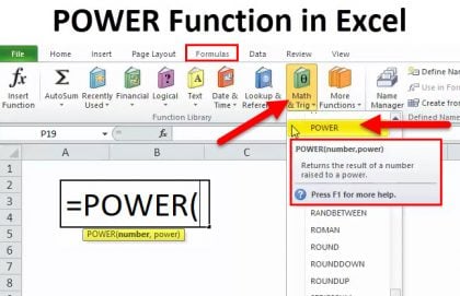 POWER in Excel (Formula, Examples) | How to Use POWER Function?