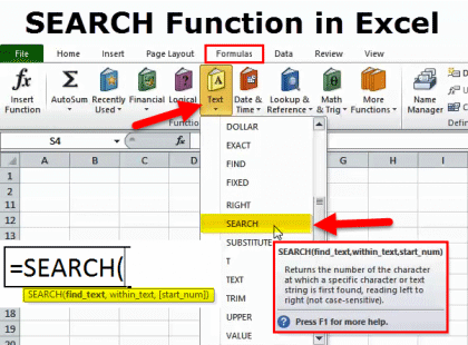 SEARCH in Excel (Formula, Examples) | How to Use SEARCH Function?