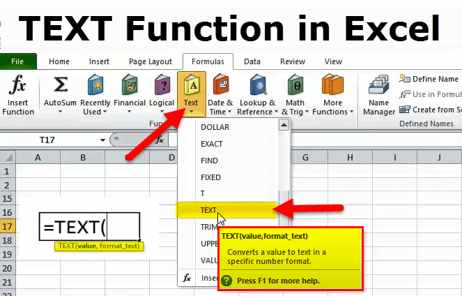 TEXT Function In Excel Formula Examples How To Use TEXT Function 