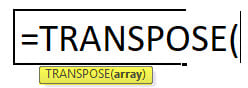 Transpose syntax