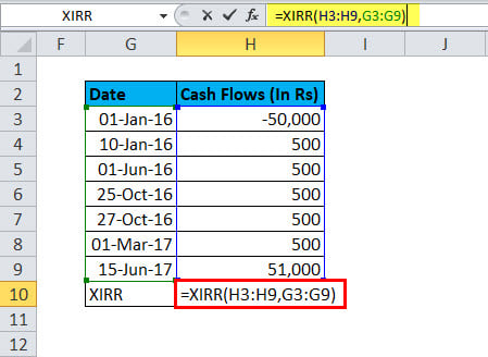 XIRR Example 1