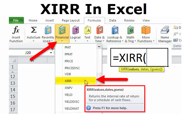 XIRR in Excel (Formula, Examples) | How to Use XIRR Function?