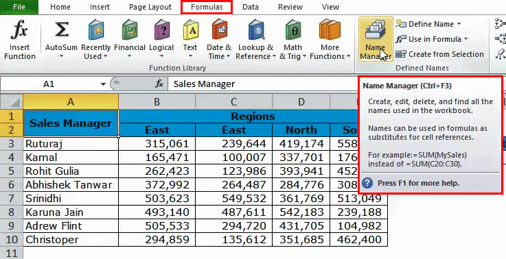 Create named range