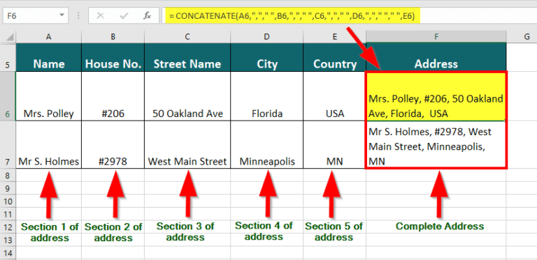 How to Concatenate in Excel | 4 Different Methods with Examples