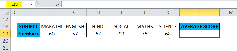 average in excel Example 2-6