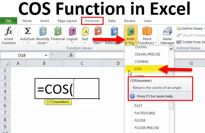 Cos in microsoft excel - Word и Excel - помощь в работе с программами