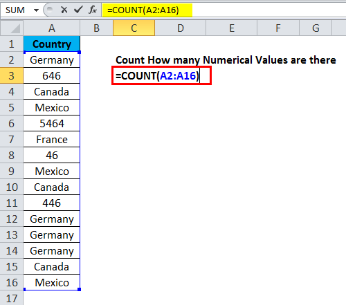 Count In Excel Formulaexamples How To Use Count Function 7699