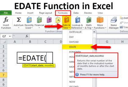 EDATE in Excel (Formula, Examples) | How to Use EDATE in Excel