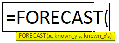 FORECAST Formula in Excel