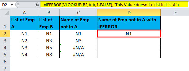 IFERROR Example 1-7