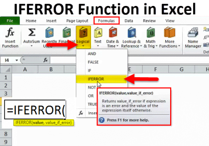 Iferror excel как пользоваться vba