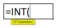 INT Formula in Excel