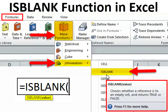ISBLANK Function in Excel